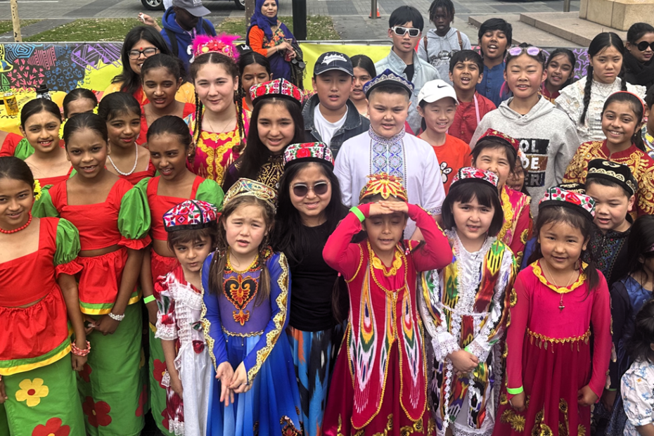 group of children in cultural dress